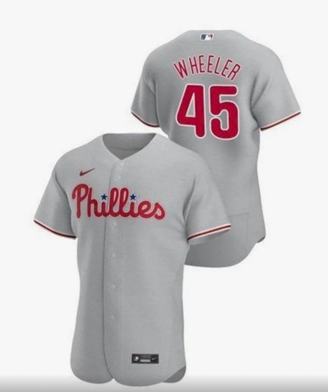 2024 MLB Men Philadelphia Phillies #45 Wheeler Nike grey Home Limited Player Jersey